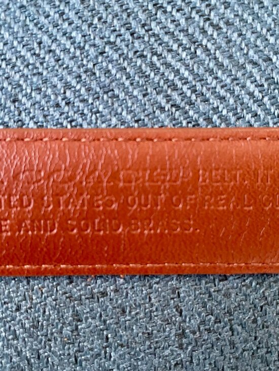 COACH Brown Leather Belt with Gold-Tone Buckle main image 8